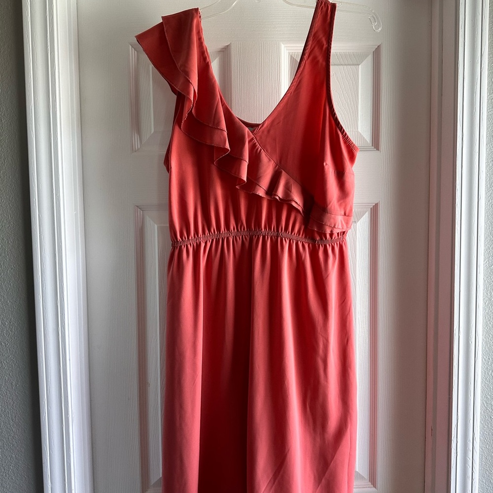 Maurices One Shoulder Coral Dress